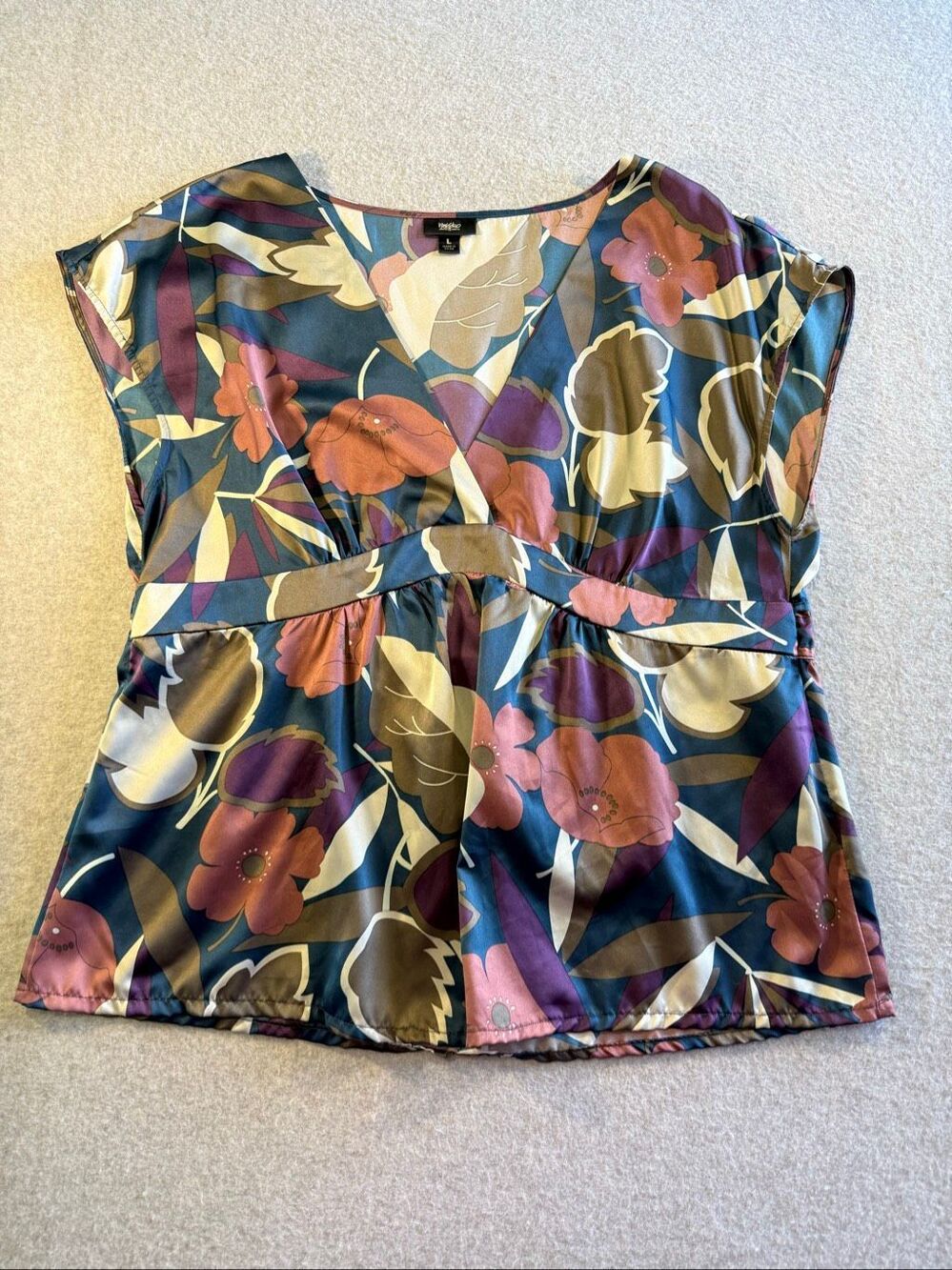 Y2K Mossimo Whimsigoth Indie sleaze floral blouse L